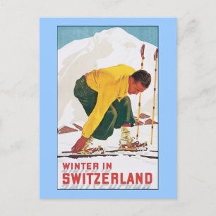 Winter in Zwitserland Briefkaart