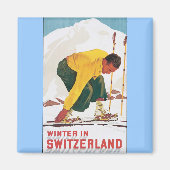 Winter in Zwitserland Magneet (Voorkant)