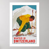 Winter in Zwitserland Poster (Voorkant)