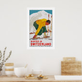Winter in Zwitserland Poster (Keuken)
