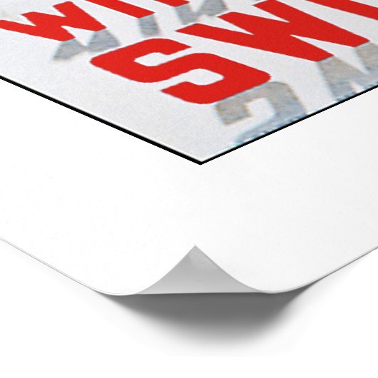 Winter in Zwitserland Poster (Hoek)