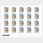 Winter ingesteld vierkante sticker (Vel)