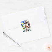 Winter ingesteld vierkante sticker (Envelop)