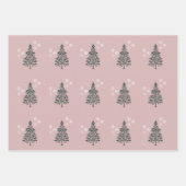 Winter Inpakpapier Set – Groene Bomen & Sneeuw Vel (Voorkant 2)