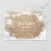 Winter Insert kaart Sneeuw Rustiek hout Mason pott (Voorkant)