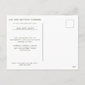 Winter intieme bruiloft diner nodigen briefkaart (Achterkant)