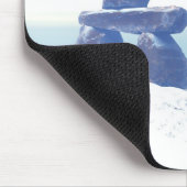 Winter inukshuk Mousepad Muismat (Hoek)