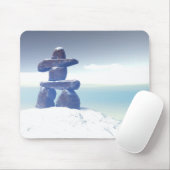 Winter inukshuk Mousepad Muismat (Met muis)