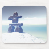 Winter inukshuk Mousepad Muismat (Voorkant)