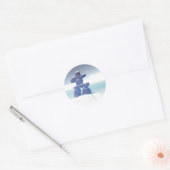 Winter-inukshuk-Sticker Ronde Sticker (Envelop)