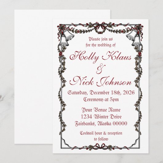 Winter Invite Kaart (Voorkant / Achterkant)