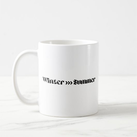 Winter is beter dan zomer koffiemok (Links)
