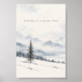 Winter is een stil lied kunstprint poster (Voorkant)