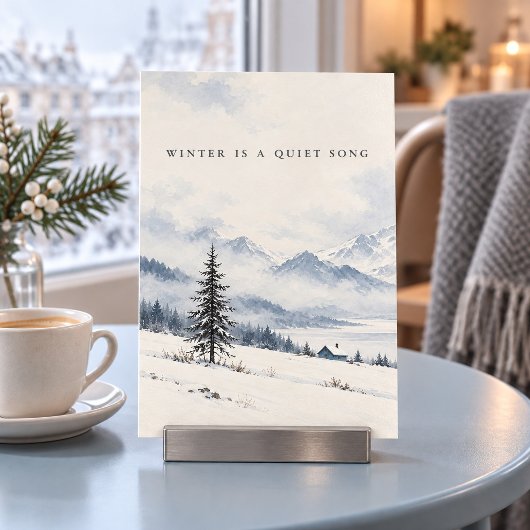 Winter is een stil lied kunstprint poster