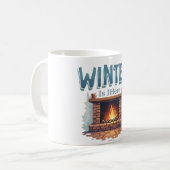 Winter Is Here Fireplace Mug – Cozy Fire Design Koffiemok (Voorkant links)