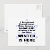 Winter is hier briefkaart (Voorkant / Achterkant)