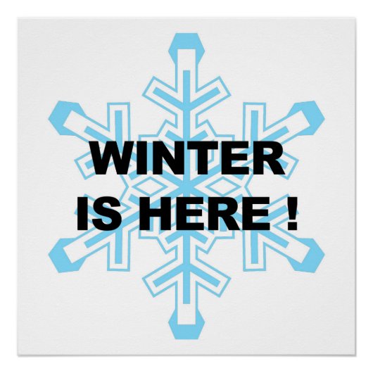 Winter is hier, Liberal Snowflake Perfect Poster (Voorkant)
