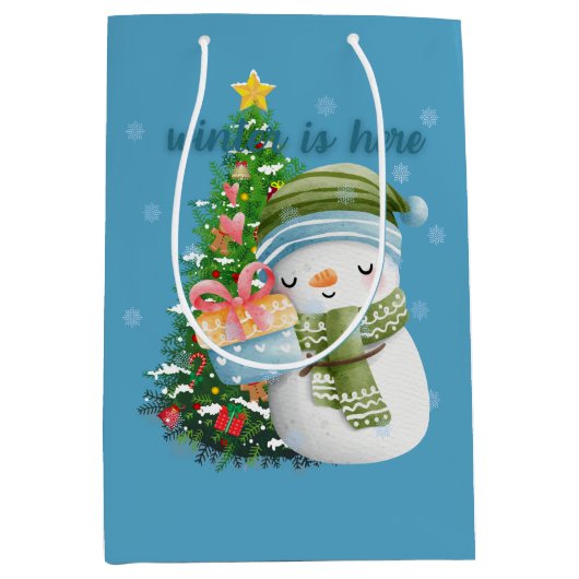 Winter is hier medium cadeauzakje (Voorkant)