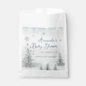 Winter is koud buiten Boy Baby shower Dank u Bedankzakje (Voorkant)