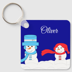 Winter is Sneeuwachtig:  Donkerblauw Sleutelhanger