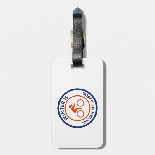 Winter is Snot Rocket Season Cycling Bagagelabel (Achterkant verticaal)