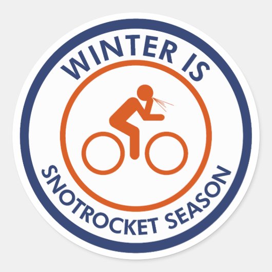 Winter is Snot Rocket Season Cycling Ronde Sticker (Voorkant)