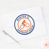 Winter is Snot Rocket Season Cycling Ronde Sticker (Envelop)