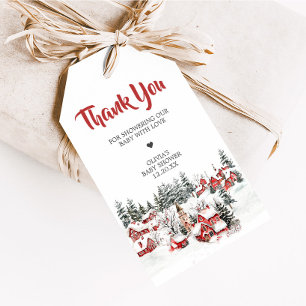 Winter It Take a Village Baby Shower Favor Tags Cadeaulabel