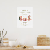 Winter It's Cold Outside Bear Baby Shower Welcome  Poster (Keuken)