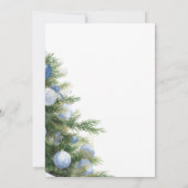 Winter It's Cold Outside Blue Bow Baby Shower Kaart (Achterkant)