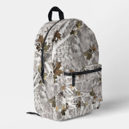 Winter jacht camouflage look bedrukte rugzak