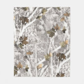 Winter jacht camouflage look fleece deken (Voorkant)