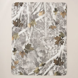 Winter jacht camouflage look sherpa deken