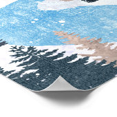 Winter Jacht Vos Poster (Hoek)
