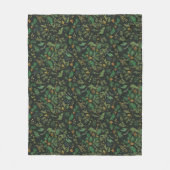 Winter Jeneverbes Pine op Zwarte Achtergrond Deken (Voorkant)