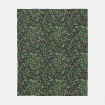 Winter Jeneverbes Pine op Zwarte Achtergrond Deken