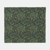 Winter Jeneverbes Pine op Zwarte Achtergrond Deken (Voorkant (Horizontaal))