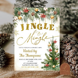Winter Jingle en Mingle Kerstfeest Kaart