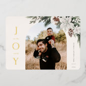 Winter Joy Arch Foto Folie Feestdagenkaart (Voorkant)