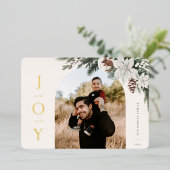 Winter Joy Arch Foto Folie Feestdagenkaart (Staand Voorkant)