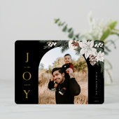 Winter Joy Arch Foto Folie Feestdagenkaart (Staand Voorkant)