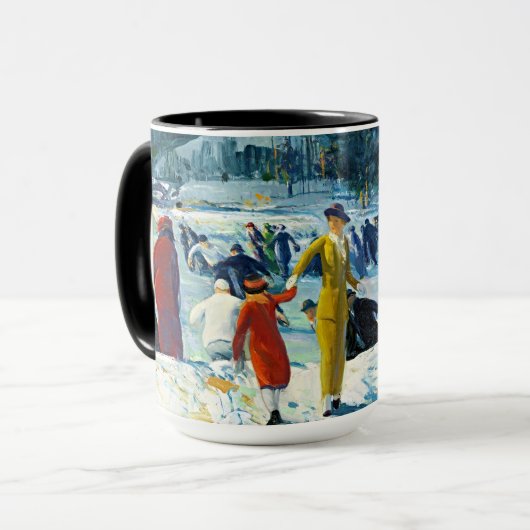 Winter Joy – Bellows Ice Skating Mug Mok (Voorkant links)