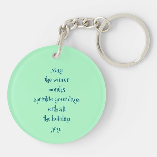 Winter Joy Fox Sleutelhanger (Achterkant)