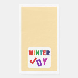 Winter Joy - Gezellige kleurrijke letters Servet