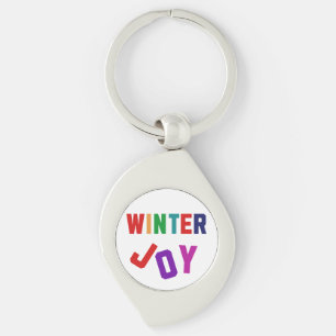Winter Joy - Gezellige kleurrijke letters Sleutelhanger