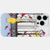 Winter Joy - Kat met sjaal Berkenbomen Kardinalen Case-Mate iPhone Case (Achterkant (horizontaal))