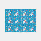 Winter Joy Polar Beer en pinguïns in de sneeuw Fleece Deken (Voorkant (Horizontaal))