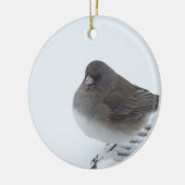 Winter Junco Keramisch Ornament (Links)