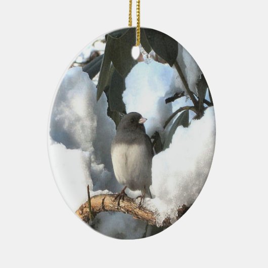 Winter Junco Keramisch Ornament (Rechts)