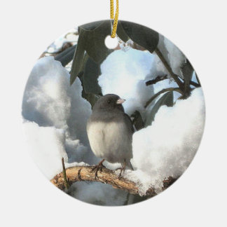 Winter Junco Keramisch Ornament